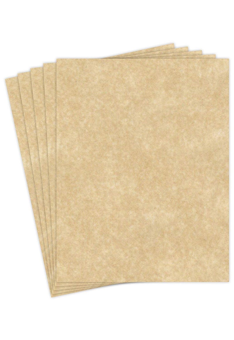 S Superfine Printing Aged Stationery Parchment Paper â€“ Great for Writing, Certificates, Menus and Wedding Invitations | 24Lb Bond Paper | 8.5 x 11â€ | 50 Sheets/Pack - Image 1